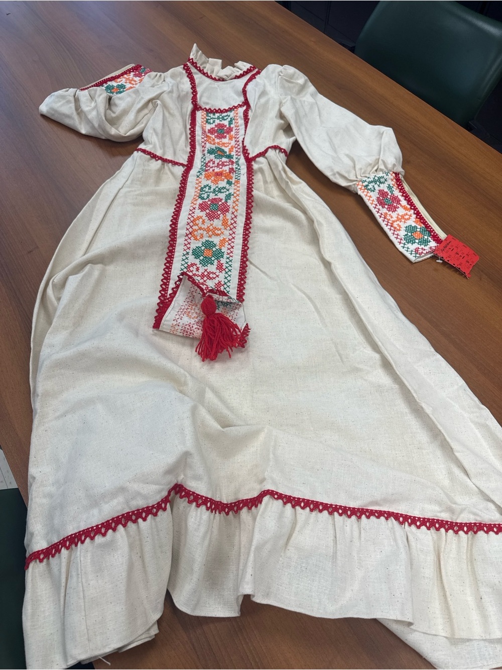 Gunne Sax Cream Dress with Blue Label